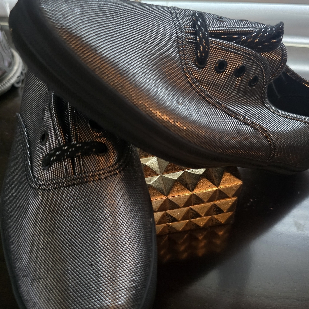 Keds Shimmery Black Metallic Oxford Shoes
